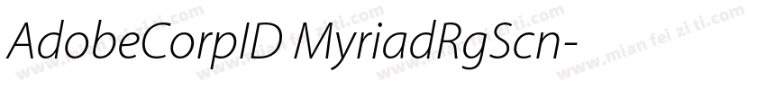 AdobeCorpID MyriadRgScn字体转换